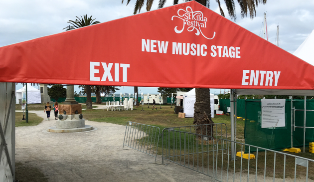 St Kilda Festival Structure Marquee Apex Printed